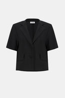 Short Sleeve Blazer - Black