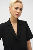 Short Sleeve Blazer - Black