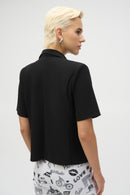 Short Sleeve Blazer - Black