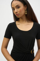 Fitted Buckle Top - Black