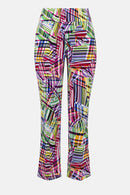 Print Straight Leg Trouser - Black/multi