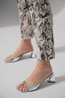 Python Print Straight Leg - Beige/multi