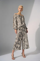 Python Print Pull On Culotte - Beige/multi