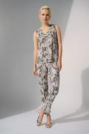 Python Print Sleeveless T - Beige/multi