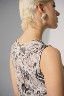 Python Print Sleeveless T - Beige/multi