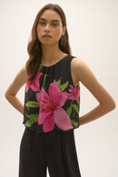 Signature Wide Leg Jumpsuit - Black/multi