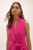 Signature Crepe Vest - Geranium