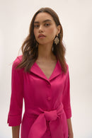 Signature Taffeta Dress - Geranium