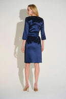 Signature Taffeta Sheath Dress - Navy