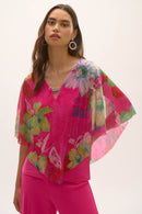 Signature Print Poncho Top - Multi