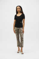 Leopard Print Jean - Beige/black