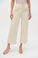 Stretch Culotte Jeans - Greige