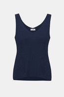 Metallic Rhinestones Camisole - Midnight Blue