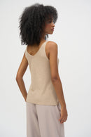Metallic Rhinestones Camisole - Champagne