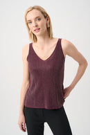 Metallic Camisole - Elderberry