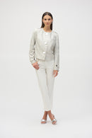 Foiled Faux Suede Jacket - Moonstone