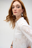Embroidered Eyelet Blouse - White