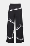 Abstract Culotte Trousers - Black/ecru