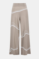 Abstract Culotte Trousers - Dune/ecru