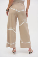 Abstract Culotte Trousers - Dune/ecru
