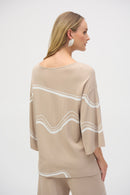 Abstract Jacquard Jumper - Dune/ecru