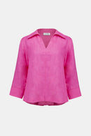 Linen Boxy Top - Bubblegum