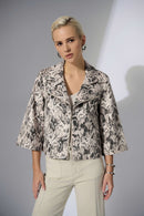 Python Print Swing Jacket - Beige/multi