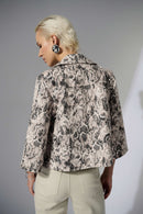 Python Print Swing Jacket - Beige/multi