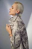 Python Print Swing Jacket - Beige/multi