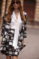 Satin Straight Tunic - Winter White