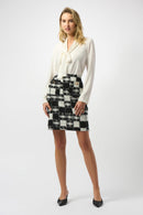 Satin Straight Tunic - Winter White