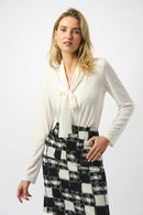 Satin Straight Tunic - Winter White