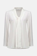 Satin Straight Tunic - Winter White