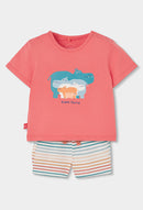 Boboli Set Knit Boy - Coral