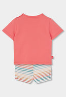 Boboli Set Knit Boy - Coral