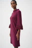 Novelty A-Line Dress - Elderberry