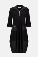 Memory Cocoon Dress - Black