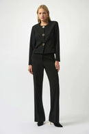 Scuba Crepe Boxy Blazer - Black