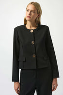 Scuba Crepe Boxy Blazer - Black