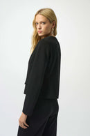 Scuba Crepe Boxy Blazer - Black