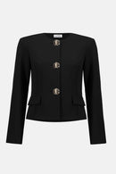 Scuba Crepe Boxy Blazer - Black