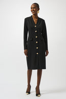 Scuba Crepe Sheath Dress - Black