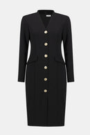 Scuba Crepe Sheath Dress - Black