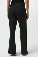 Scuba Crepe Wide-Leg Trousers - Black
