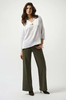 Hammered Satin Boxy Top - Vanilla