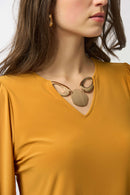 Silky Knit Straight Top - Medallion