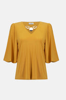 Silky Knit Straight Top - Medallion
