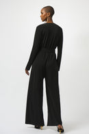 Moss Crepe Wide-Leg Jumpsuit - Black