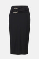 Moss Crepe Pencil Skirt - Black