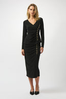 Fitted Wrap Top - Black